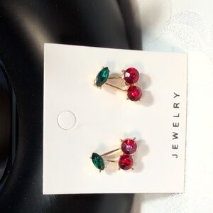 Cherry Red Earrings
